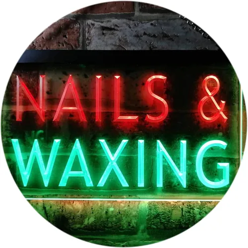Vista 12 de ADVPRO Nails Waxing Beauty Salon Display Dual Color LED Neon Sign Blue & Red 12" x 8.5" st6s32-i0358-br