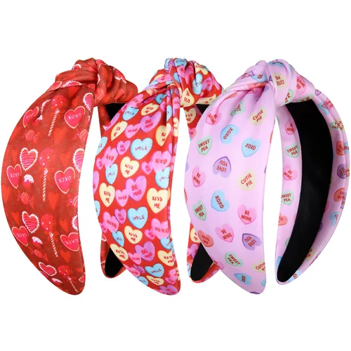 Vista 4 de Diadema navideña para mujer, accesorios para la cabeza con estampado de árbol de Navidad, copo de nieve, diadema anudada, accesorios para el cabello