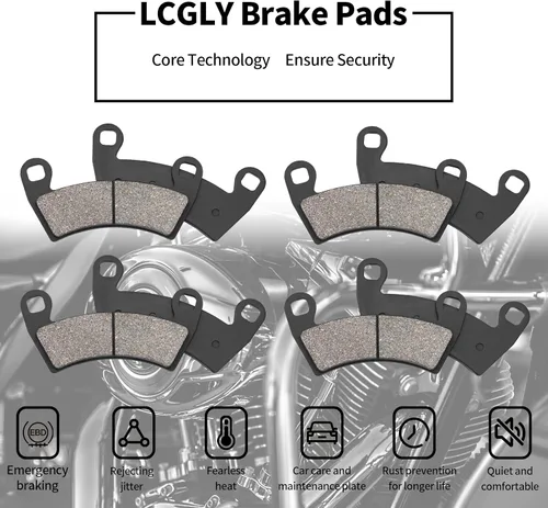 Vista 7 de 4 paris Pastillas de freno delanteras y traseras para Polaris Ranger 400 500 700 800 2x4 4x4 6x4 6x6 /900 900 D Crew EV XP RZR 2008-2014 Ranger