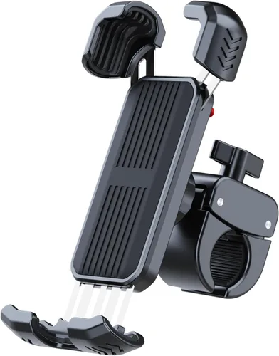 Vista 2 de Soporte de teléfono para bicicleta, soporte para teléfono celular para iPhone 16, 15, 14, 13, Galaxy S24, S23 y teléfono inteligente de 4.5-7