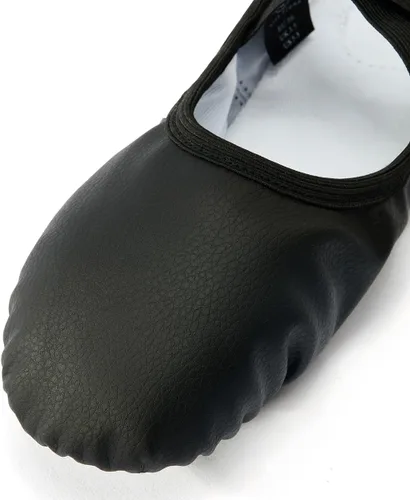 Vista 6 de missfiona Zapatillas de ballet de cuero PU para mujer Negro