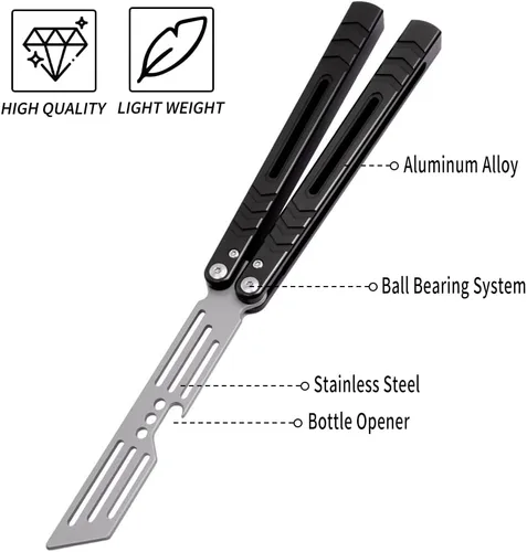 Vista 3 de WARHERO Sistema de buje eficaz de doble pivote, mango de canal integral de aluminio, abridor de botellas de acero inoxidable para campamento