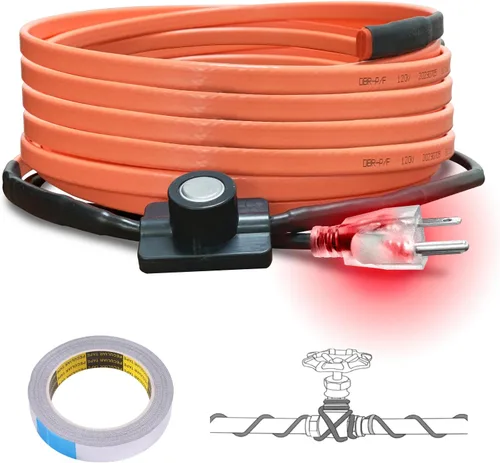 Vista 12 de Cupohus - Cinta térmica de 3 pies para tuberías de agua con termostato