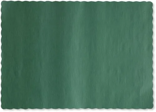 Vista 2 de HOFFMASTER Manteles individuales de color sólido, 9 3/4 X 14, verde cazador HFM310528