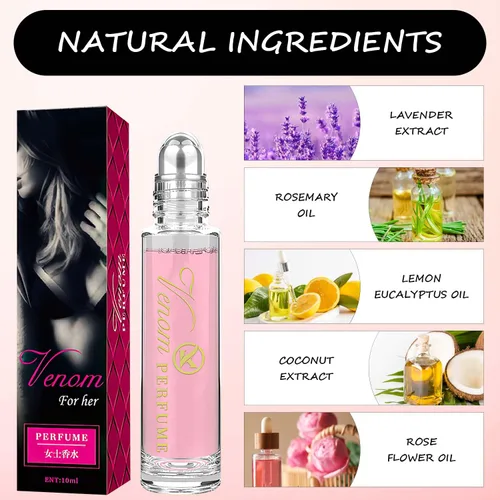 Vista 3 de Lunex Phero - Perfume de feromonas para mujer, fresco y portátil de larga duración (3 piezas)
