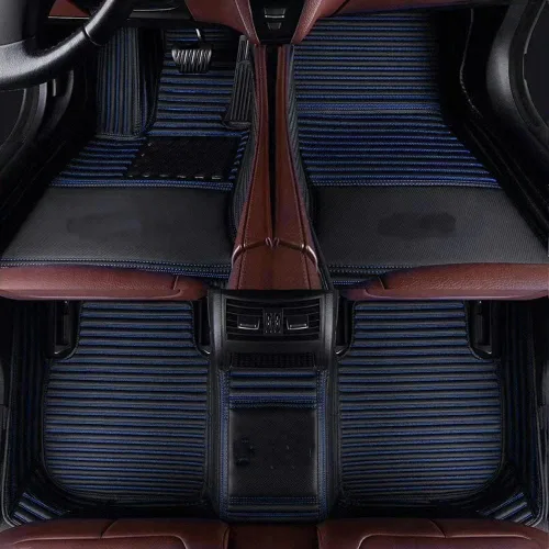 Vista 16 de Alfombra de piso de coche para A B C CLA CLS CLK GLE GLS GLA GLB GLC GLK GL ML G S SL CL SLC R SLK EQA EQB EQC EQS EQE Alfombras impermeables Negro