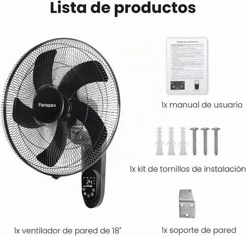 Vista 8 de Fanspex Ventilador montado en la pared de 18" para el invernadero