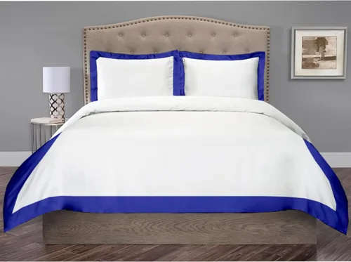 Vista 18 de Hotel Luxury - Juego de funda de edredón de 3 piezas de doble tono, 850 hilos, 100% algodón orgánico, colección de ropa de cama de alta calidad