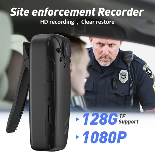 Vista 3 de TooPro Cámara corporal HD 1080P con visión nocturna, grabación de video y grabación de bucle, mini cámara corporal portátil para actividades al aire