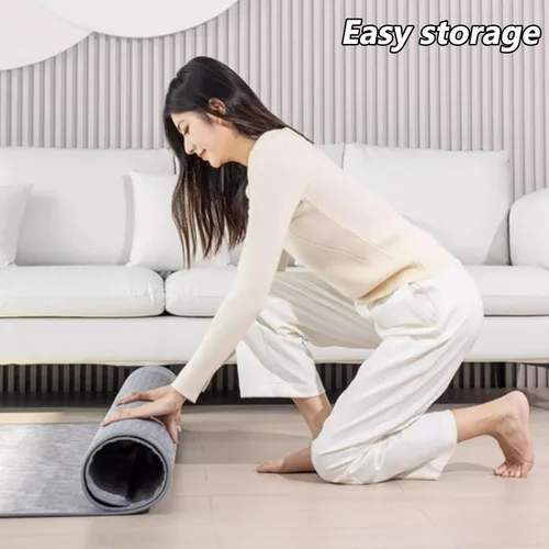 Vista 8 de Graphene Heated Carpet - Adjustable Temperature Electric Floor Mat with 12-Hour Timer, Cozy Area Rug for Indoor Living Room