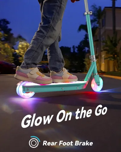 Vista 3 de Gyroor KS2 Kids Electric Scooter – 5 MPH Safe Speed, Foot Sensor Start, LED Lights, Adjustable Handlebar, 2 Hr Fast Charge, UL2272 Certified, Ages