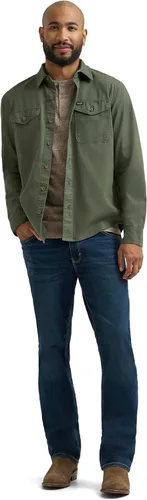 Vista 3 de Wrangler Camisa de manga larga para hombre Tomillo (Sarga)