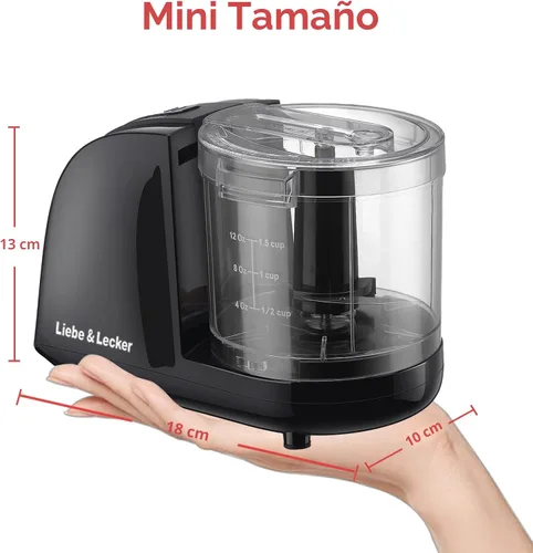 Vista 5 de Liebe&Lecker Mini procesador de alimentos, mini picadora de 1.5 tazas para cortar verduras, ajo, cebolla y carne Vegetable Chopper For Onions