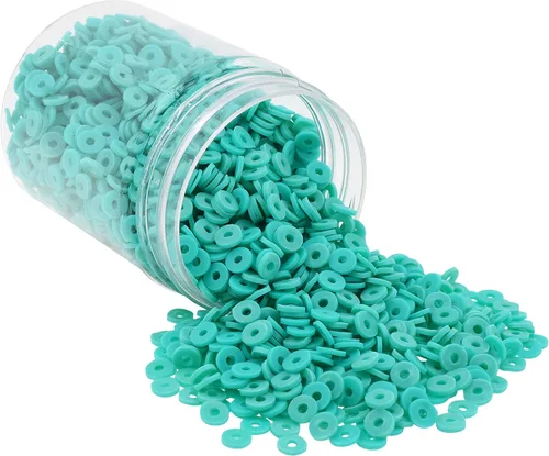 Vista 147 de Mandala Crafts Aqua Heishi - Cuentas de 0.157 in – 6000 cuentas planas de arcilla de disco polimérico para la fabricación de joyas para adultos