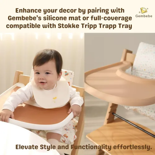 Vista 8 de Stokke Tripp Trapp - Juego de cojines impermeables y compatibles, fáciles de limpiar, hechos de tela de Corea, 100% algodón, juego de cojines