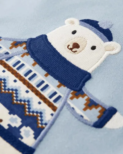 Vista 33 de Gymboree Conjunto de pijama unisex de algodón de Navidad de 2 piezas, niño grande, niño pequeño, gimnasio para bebé