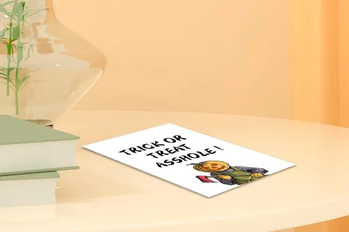 Vista 4 de Divertida tarjeta de Halloween, tarjeta de felicitación de humor para novio, novia, pareja, tarjeta de amor travieso para padres, espeluznante grito