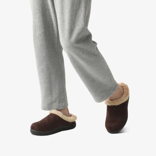 Vista 6 de DREAM PAIRS Pantuflas lavables de piel sintética para hombre, forro cálido y cómodo y suela antideslizante, zapatos de invierno para dormitorio
