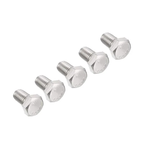 Vista 20 de 10 tornillos hexagonales M6 M6-0.039 x 1.575 in UNC Tornillos de cabeza hexagonal A2-70 (304) de acero inoxidable totalmente roscados, totalmente