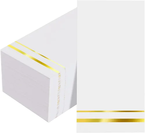 Vista 10 de bUCLA 100 Unidades de Servilletas de Papel Negras de 3 Capas - Servilletas de Papel Negras Desechables de Calidad Premium, Absorbentes para Cocina