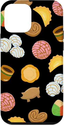Vista 16 de Conchas Pan Dulce Patrón Negro Teléfono Caja Latina Regalo Caso para iPhone 17