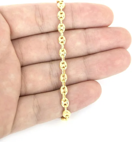 Vista 5 de Pulsera para hombre de oro amarillo de 14 quilates 0185in 10 pulgadas