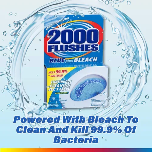 Vista 3 de Limpiador antibacterial de inodoros automático Blue+ con lejía (2000 descargas), 6