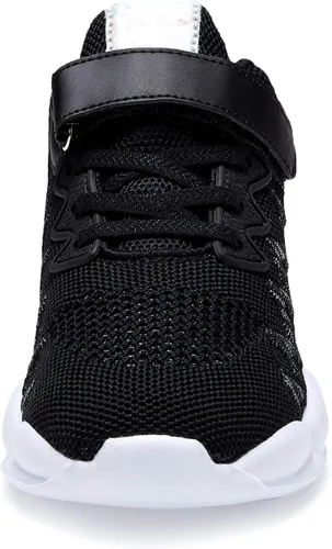 Vista 5 de Hetios Zapatos para Niñas Ligeros Atléticos para Correr Transpirables de Punto Zapatos Deportivos para Escuela (BebéNiña PequeñaNiña Grande)