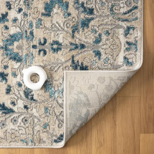 Vista 10 de LUXE WEAVERS Alfombra de área azul floral vintage 4x5
