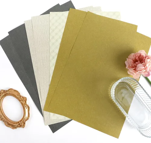 Vista 3 de LewuwoPoing 30 Sheets Textured Art Paper Assorted Set 5.8x8.3 Inch A5 Mixed Special Craft Paper for Scrapbooking Junk Journaling Supplies dialy Plan