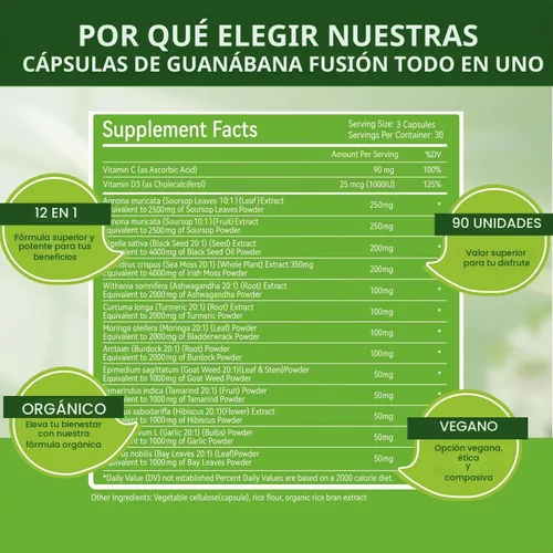 Vista 8 de NaturePlanet - Paquete de cápsulas líquidas de amargos de guanábana y amargos de guanábana