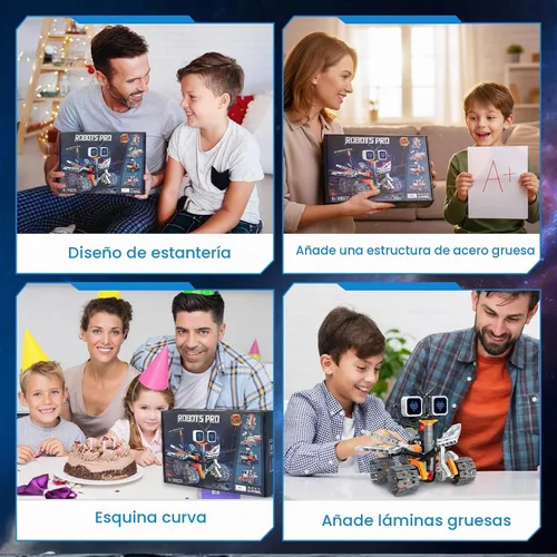 Vista 9 de Kit de construcción de robot STEM para niños 8-12, aplicación 5 en 1