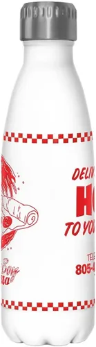 Vista 2 de Netflix Stranger Things Surfer Pizza - Botella de acero inoxidable, 17 onzas, multicolor