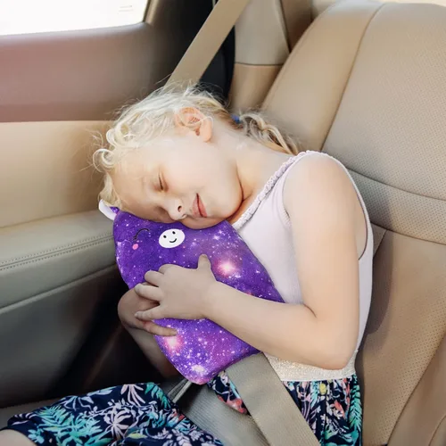 Vista 7 de FIODAY Fundas de cinturón de seguridad de automóvil para niños, almohada de cinturón de seguridad de unicornio, cojín suave para cinturón