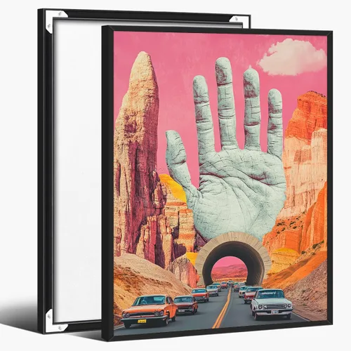 Vista 19 de Ciao, Bella, impresión italiana de verano, arte de pared de playa para habitación femenina o dormitorio, póster costero rosa moderno con limón