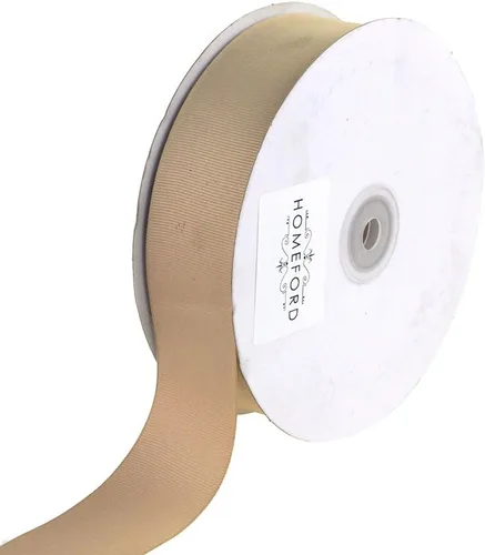 Vista 45 de Homeford Cinta de grogrén macizo, 50 yardas (1-1/2 pulgadas, oro antiguo)