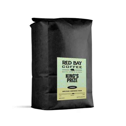 Vista 8 de Red Bay Coffee Brazilian Cake Lady - Granos de café de tostado medio, café en grano entero, granos de café brasileños, bolsa resellable de 5 libras