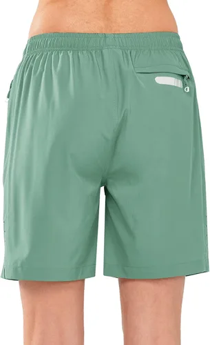 Vista 9 de NORTHYARD Pantalones cortos deportivos de senderismo para mujer, de secado rápido, ligeros, para gimnasio, entrenamiento, con 3 bolsillos