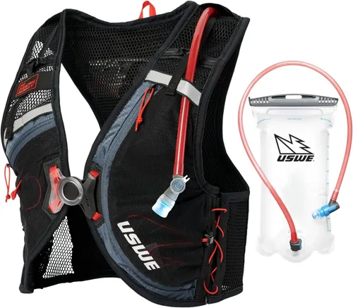 Vista 9 de USWE Rush - Chaleco de hidratación para bicicleta, 8 L, correas ajustables para el pecho, chaleco de hidratación para correr, vejiga de hidratación