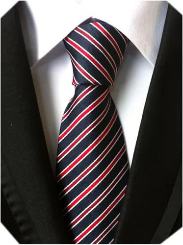 Vista 110 de Secdtie Corbata clásica de seda tejida jacquard a rayas para hombre