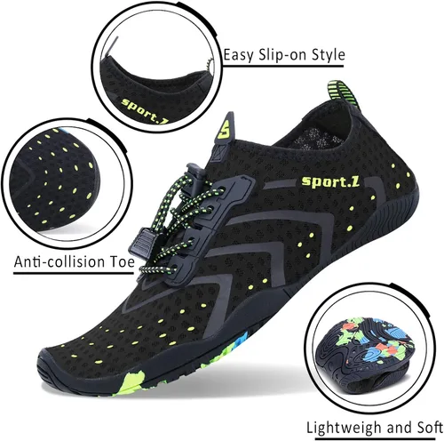Vista 2 de Zapatos deportivos acuáticos para hombre y mujer PENGCHENG, un secado rápido, ligeros, para pies anchos, suela sólida de drenaje, para deportes