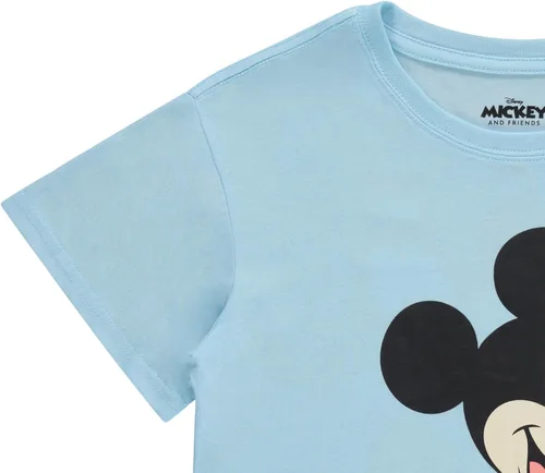 Vista 3 de Disney Ladies Mickey Mouse Fashion Shirt Minnie Mouse Multi Print Tee - Classic Park and World Tee Azul