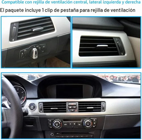 Vista 3 de Jaronx 1 pestaña de clip de ventilación compatible con BMW Serie 3 E90 E91 E92 E93, pestañas de rejilla de aire mejoradas, clip de salida