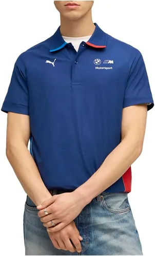 Vista 3 de PUMA Hombres BMW M Motorsport Camisa Casual Casual - Negro Color Pro Azul-m
