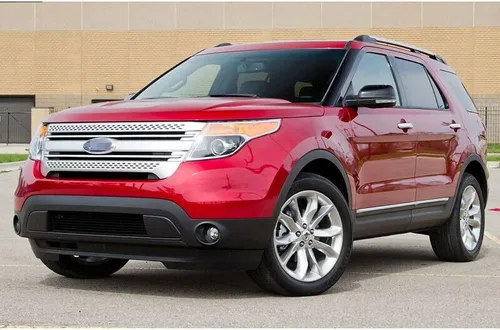Vista 2 de NINTE Cubierta de rejilla apta para Ford Explorer Base/Limited/XLT Utility 4 puertas cromadas plateadas 2011-2015, no compatible con Explorer