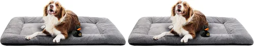 Vista 46 de Alfombrilla de cama para jaula de perro para perros extra pequeños. Cama de jaula de perro ultra suave. Alfombrilla de perrera lavable y Rosa