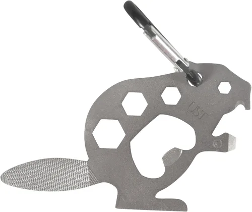 Vista 15 de UST Tool-a-Long - Mosquetones multiherramienta con construcción duradera y compacta de acero inoxidable para senderismo, kayak, campamento, viajes