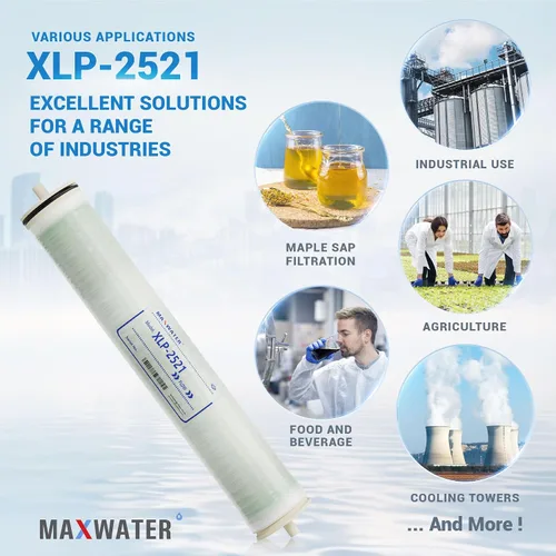 Vista 4 de Max Water 2521 Elemento de membrana RO de baja presión extrema-XLP-2521: tamaño de 300GPD 2.5 x 21 pulgadas, bueno para industrial, agrícola, toda