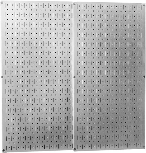 Vista 17 de Wall Control 30-P-3232B - Paquete con panel perforado de metal negro, 2 paneles anchos de 32 pulgadas de alto x 16 pulgadas de ancho, ASM-SH-1606 B