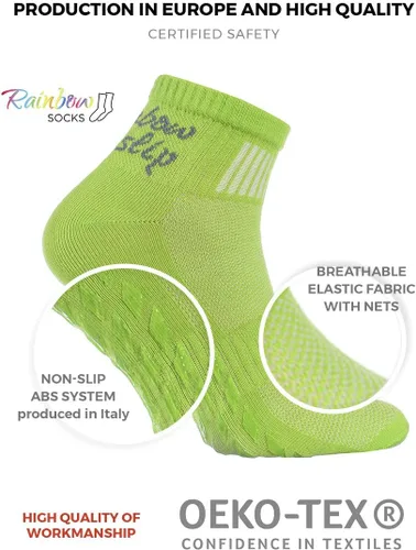 Vista 2 de Rainbow Socks Mujer Hombre Colorido ABS Sport Yoga